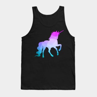 Abstract Unicorn Blue Pink Tank Top